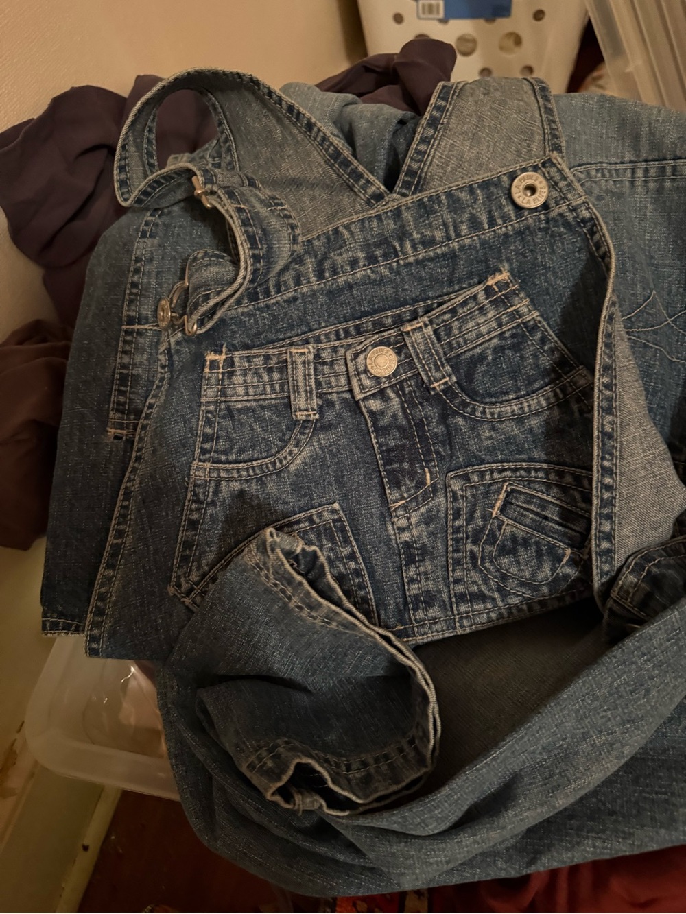 L.A. Blues Women's Blue Denim Overalls, Farmer Jeans